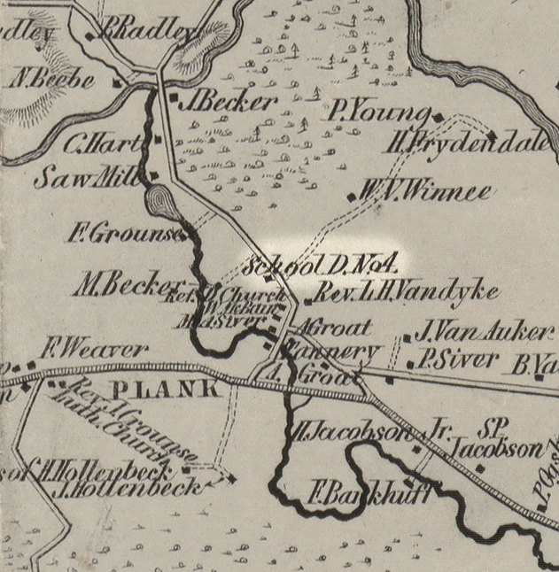 1854 Albany County Gui-5 Excerpt Map